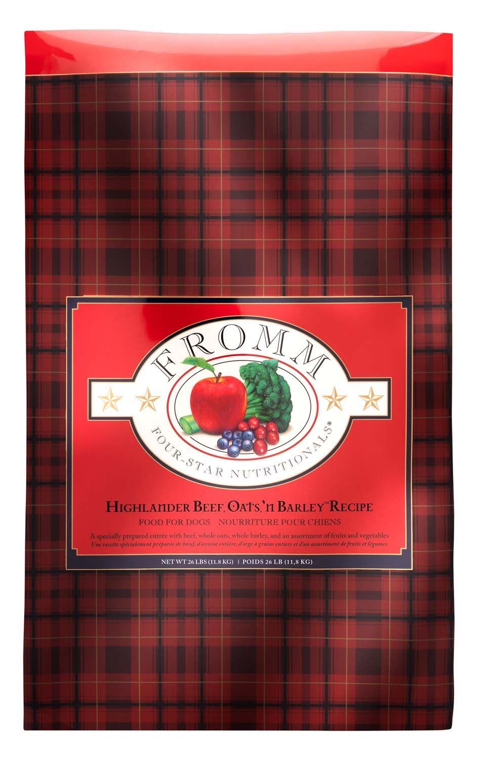 Fromm Highlander Beef, Oats, & Barley Recipe Dog Food 26 LB Bag