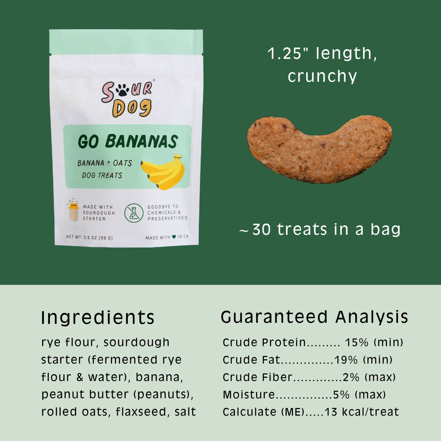 Go Bananas - Banana Sourdough Dog Treats