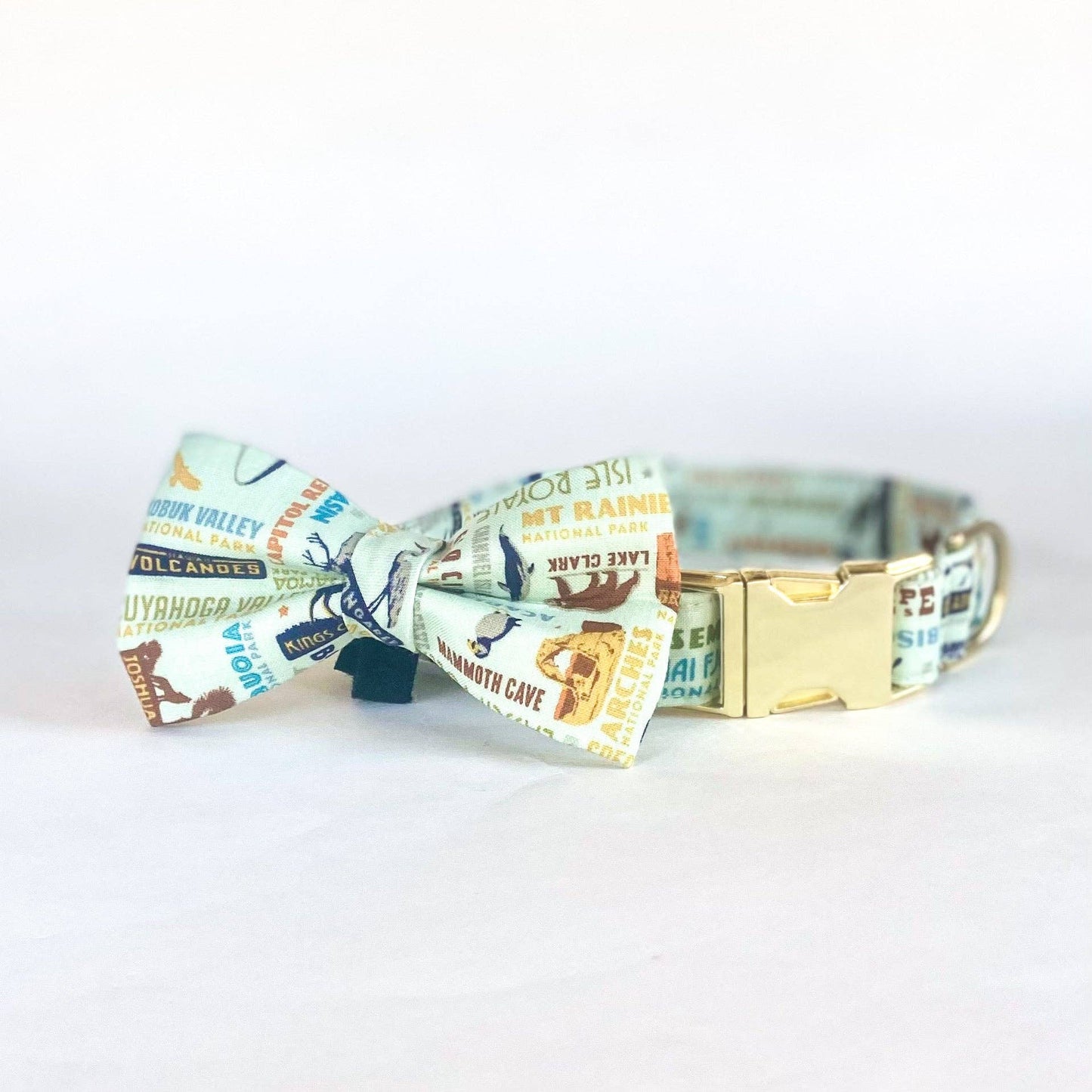 National Parks camping dog collar with durable metal buckle