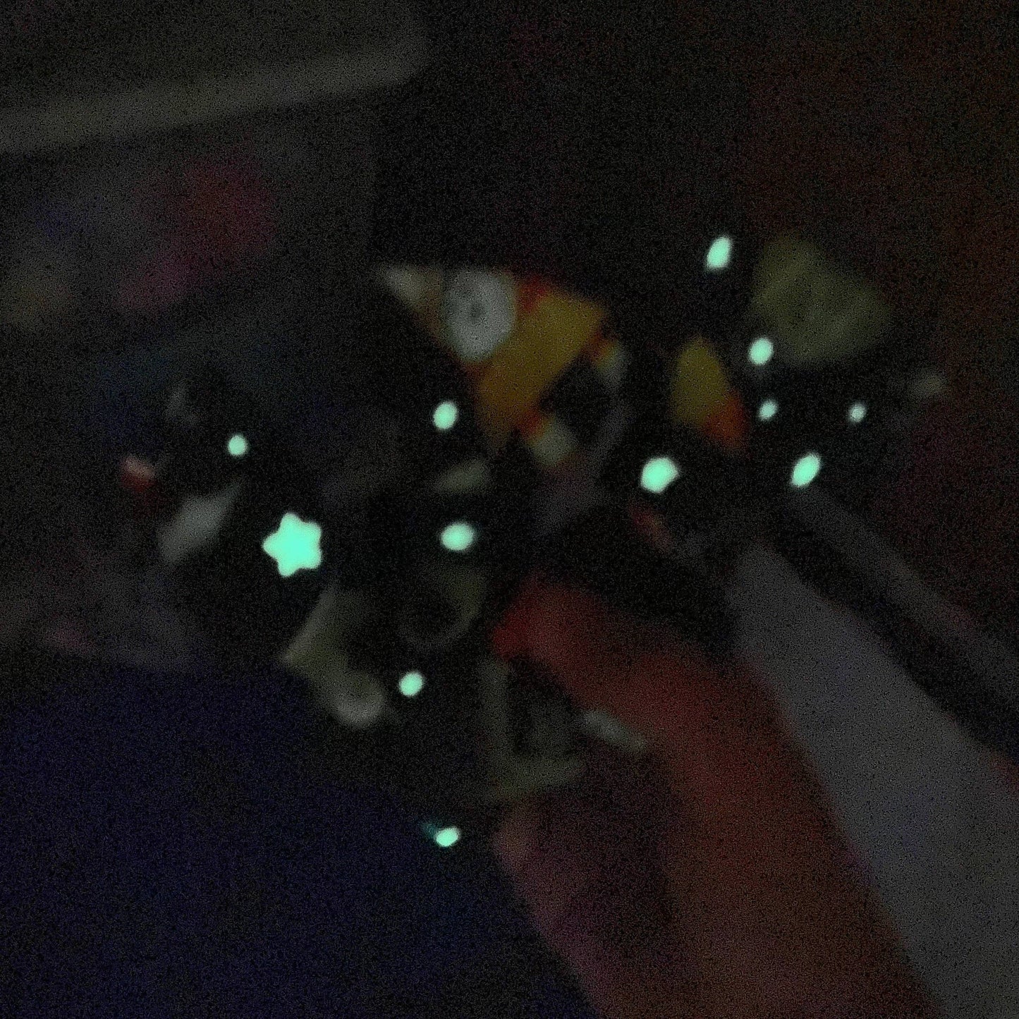 Spooks in space glow in the dark Halloween dog bow accessory: Collar attachment