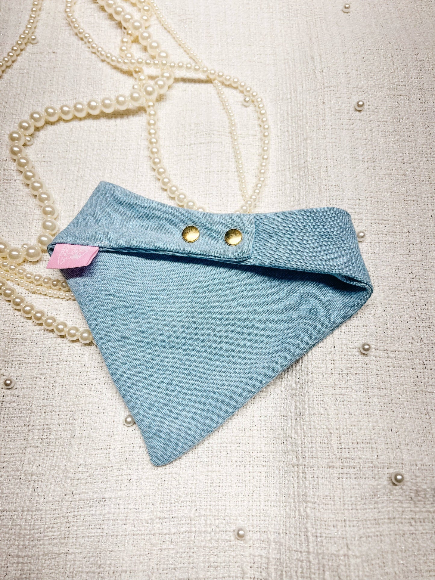 Who’s Afraid of Little Old Me Reversible Dog Bandana – Snap-On Curved Neck Collar XXL