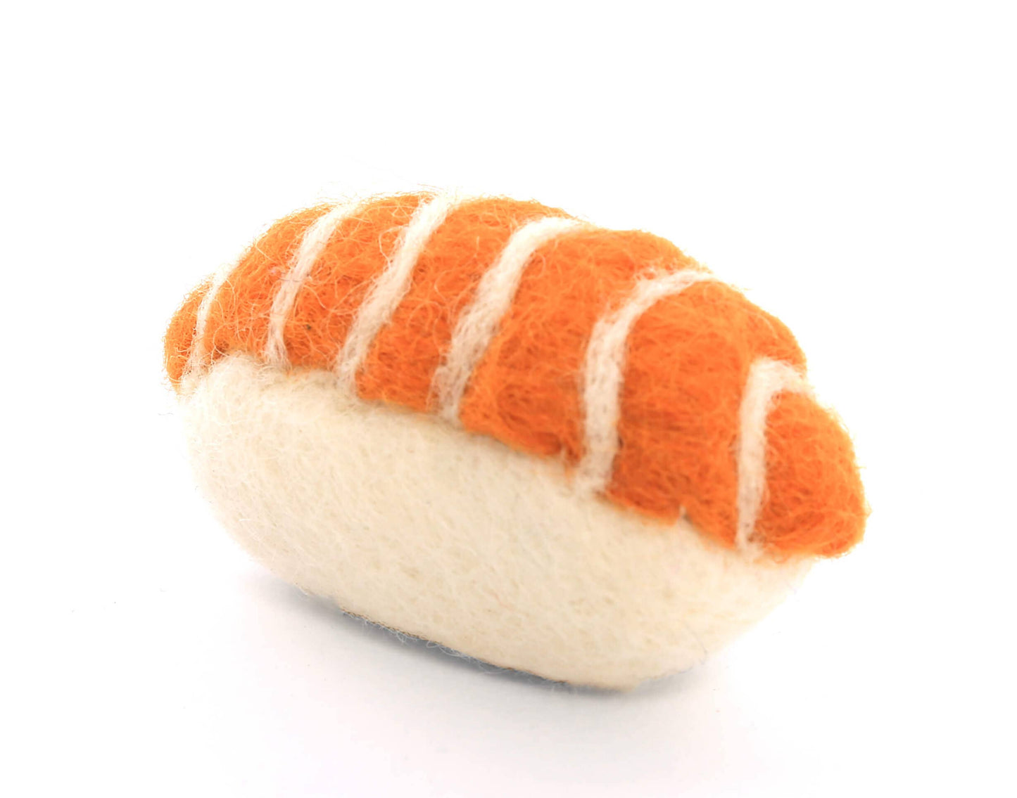 Sushi Cat Toy, Salmon Nigiri: 3" x 2"