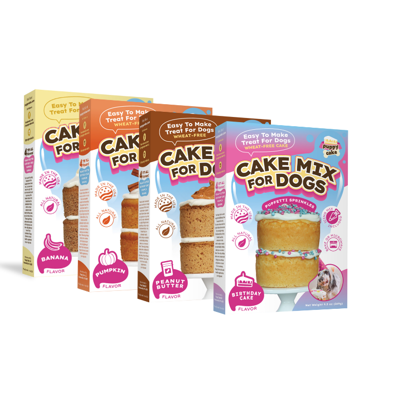 Puppy Cake - Dog Birthday Cake Mixes with Icing: Peanut Butter (wheat-free)