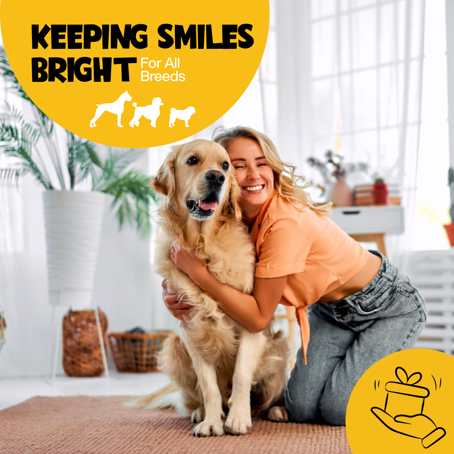 ROOFUS Peanut Butter Dental Wipes – Gentle, Effective Oral Care for Dogs & Cats