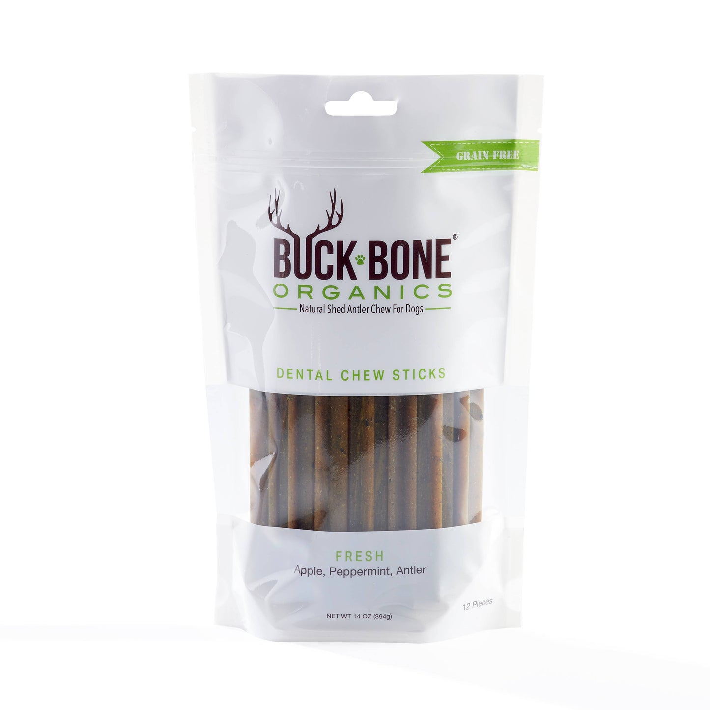 Grain Free Dental Chews 12 Pack, made with Antler Powder