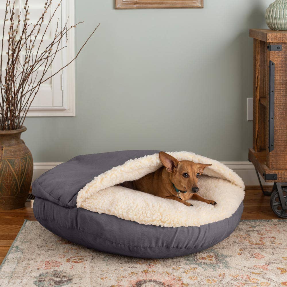 Cozy Cave® Dog Bed: Olive / Small