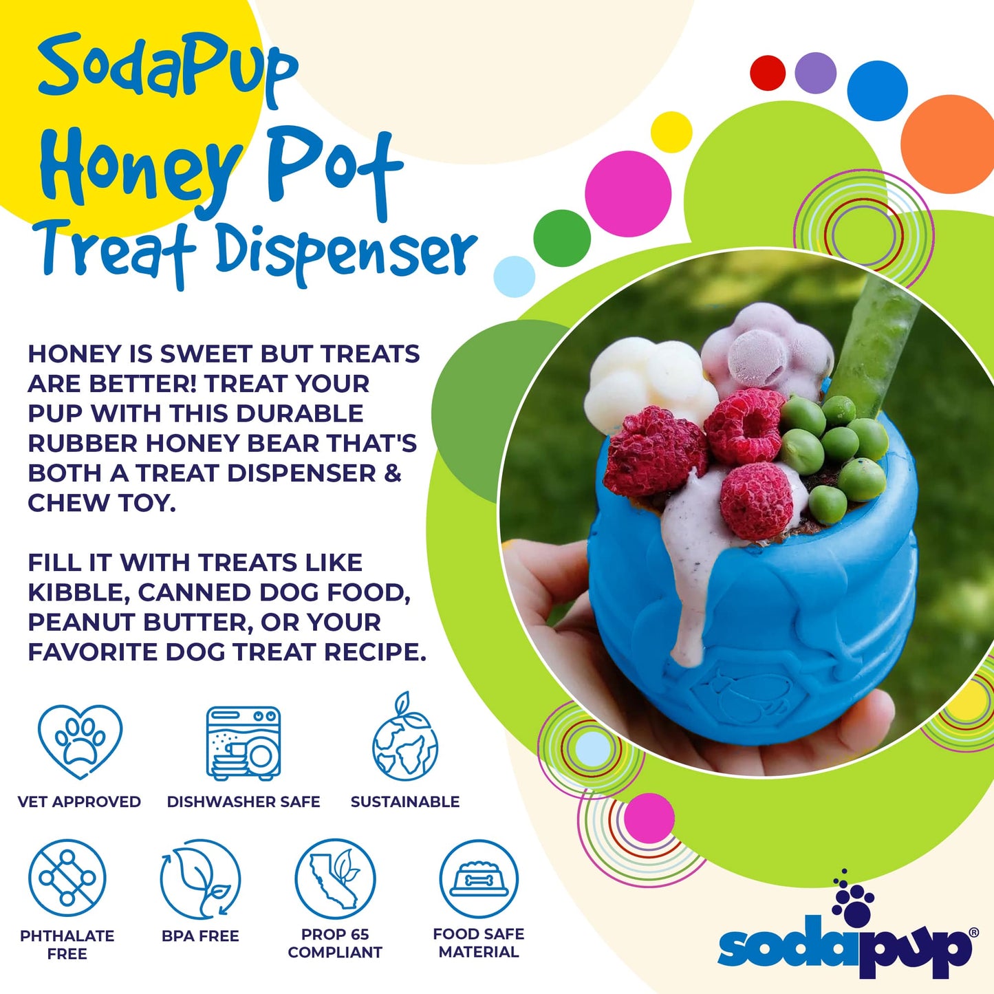 Large Honey Pot Treat Dispenser