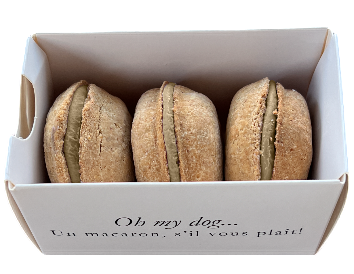 Dog Macarons 3 pack: Crème Brulée