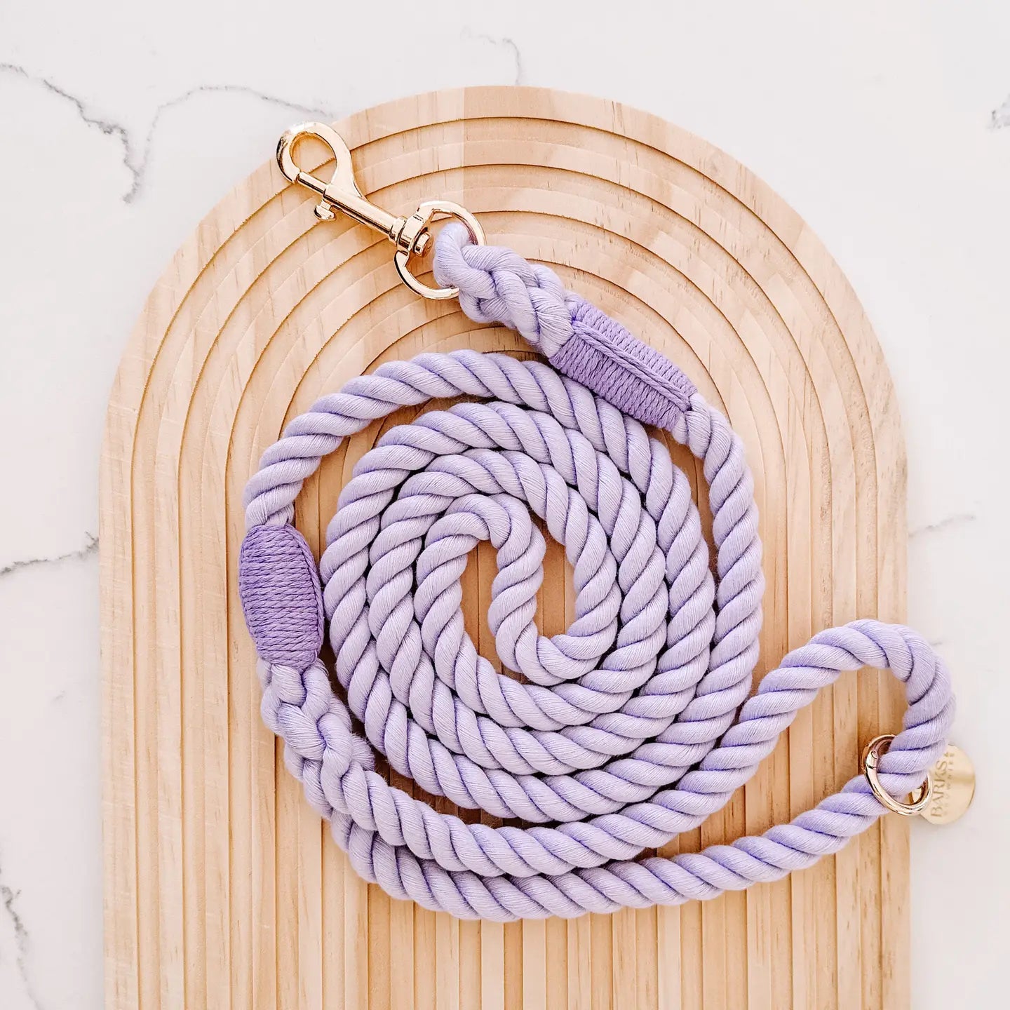 Cotton Rope Dog Leash Tea Lavender