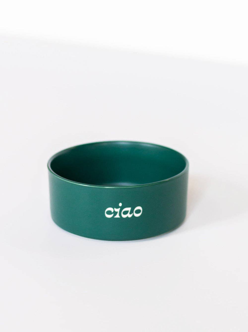 Green Ciao Ceramic Dog Bowl