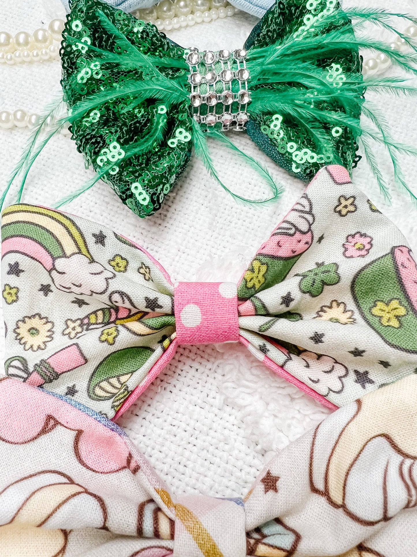 Unicorn Magic Cotton Curved Neck Dog Bandana, Reversible: L
