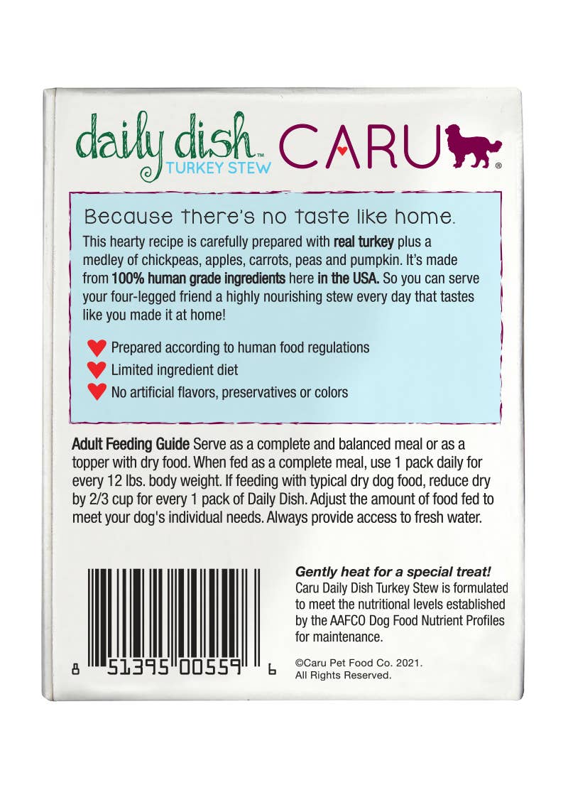 Caru Daily Dish Turkey Stew for Dogs