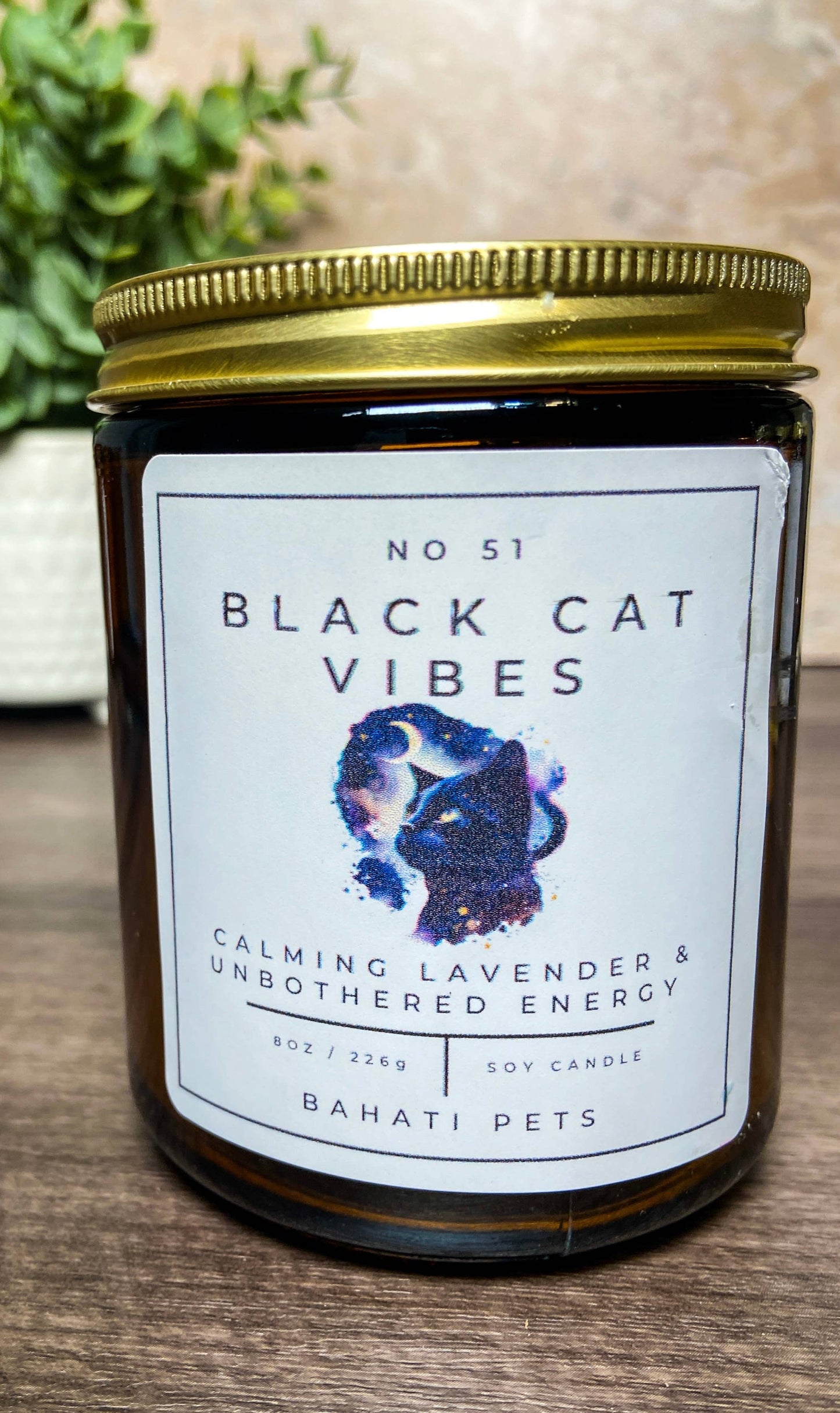 Black Cat Vibes Soy Candle