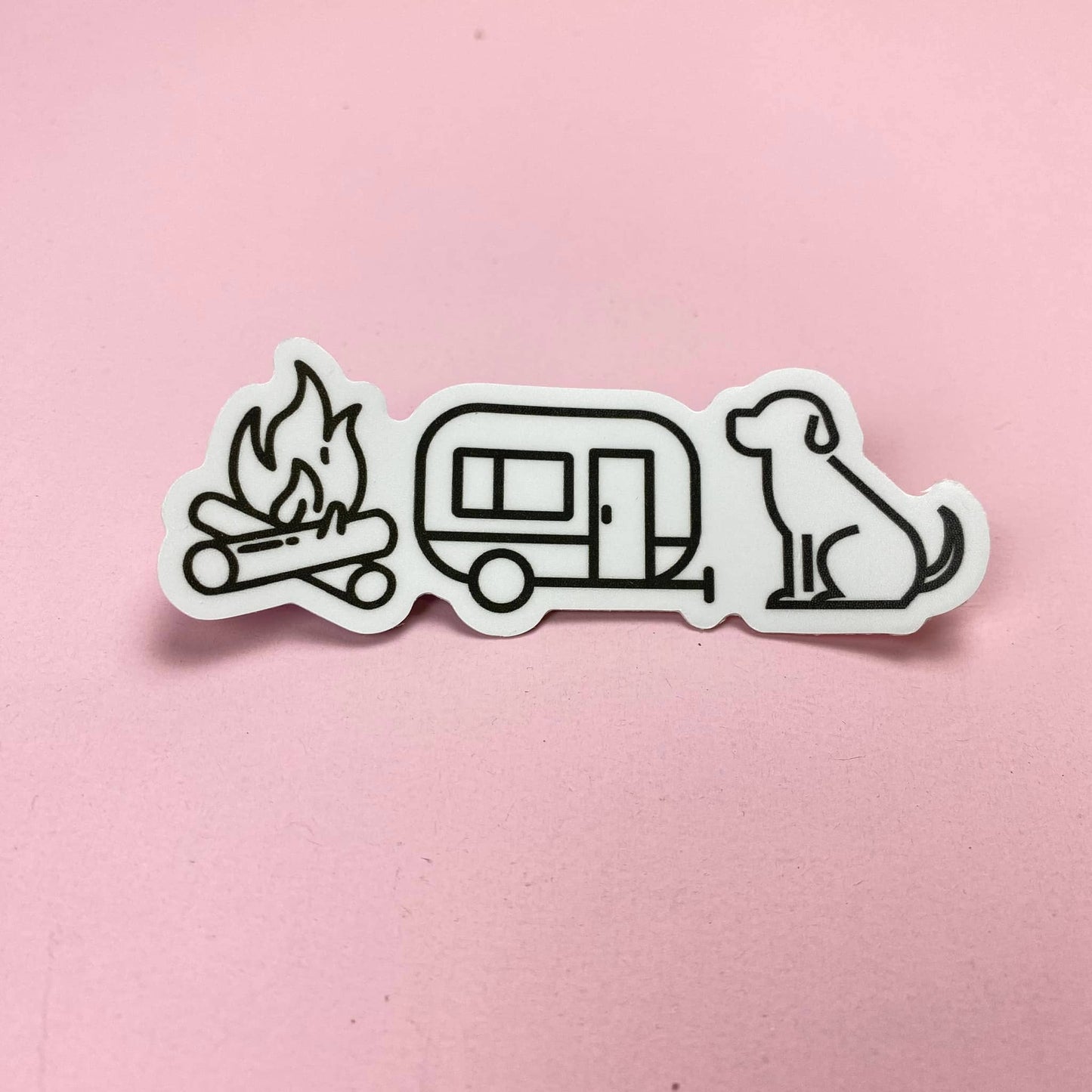 RV Glamping Vibes Die Cut Sticker