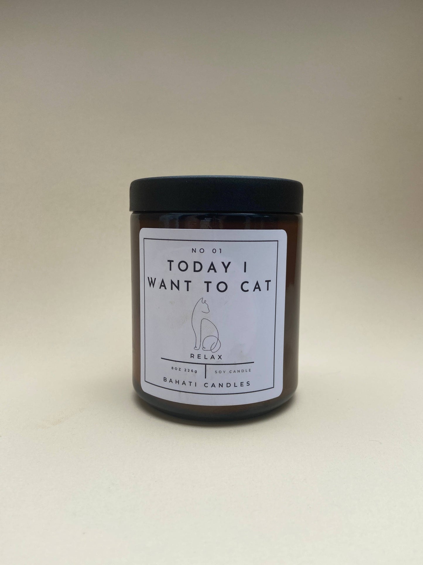 Today I Want to Cat Soy Candle