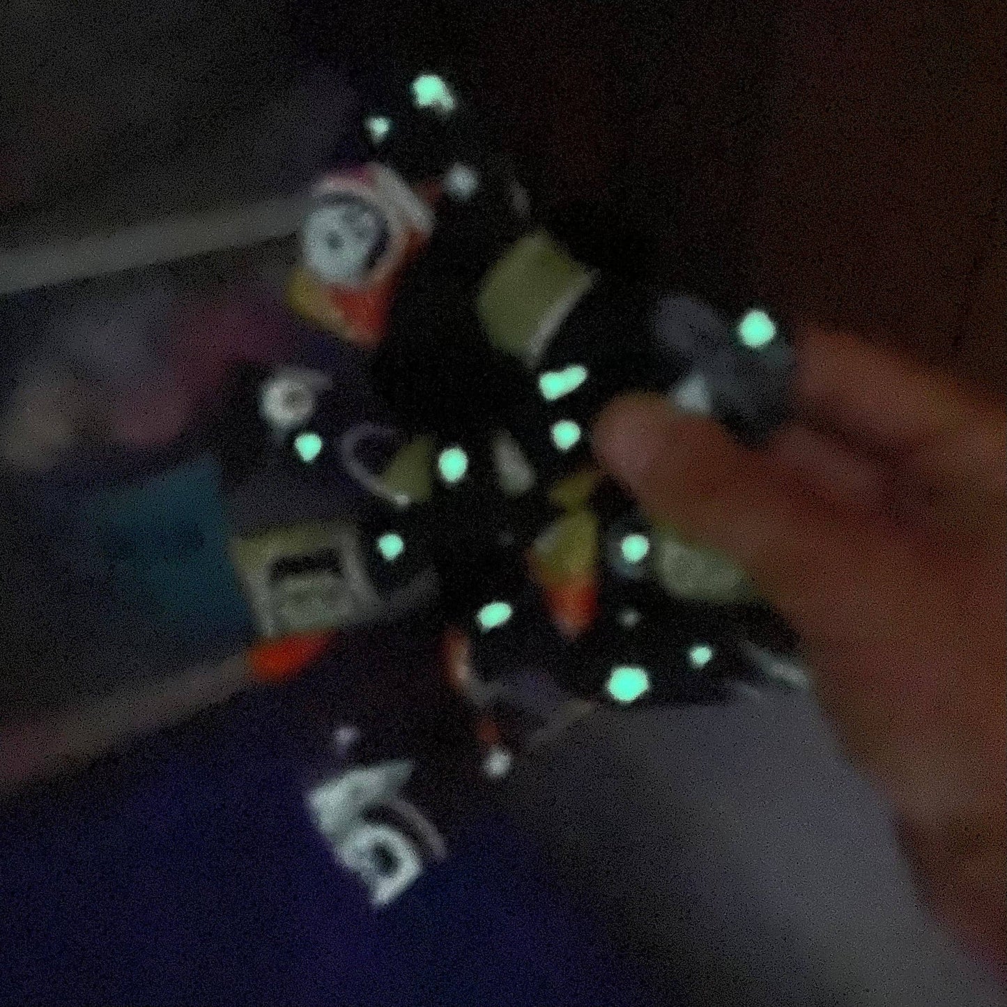 Spooks in space glow in the dark Halloween dog bow accessory: Collar attachment