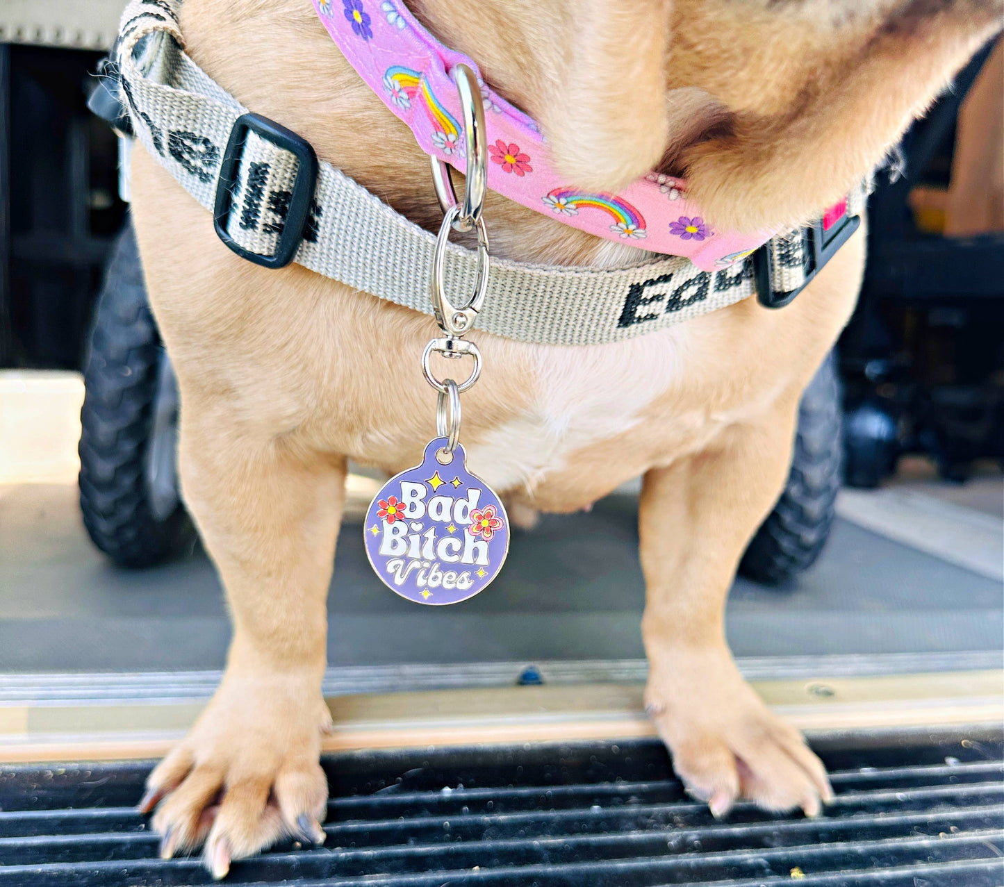 Bad Bitch Vibes Purple Tag