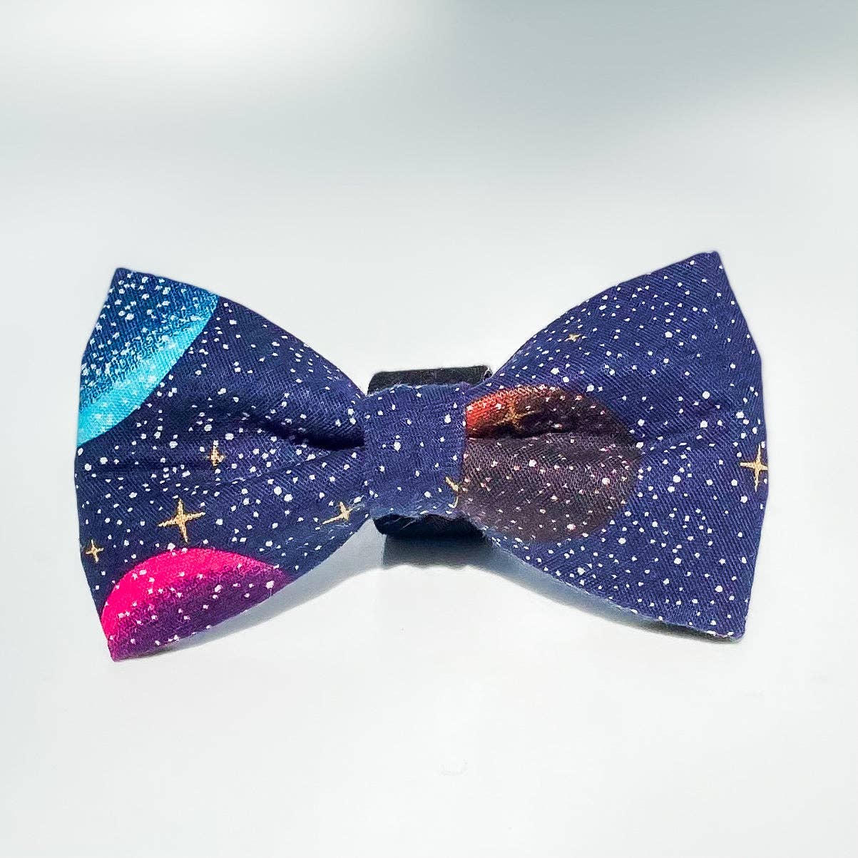 Galaxy moons and stars solar system dog bow: Collar attachment