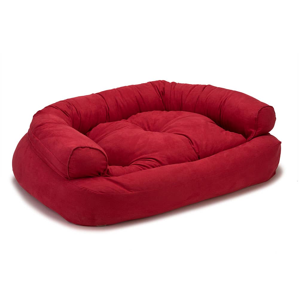 Overstuffed Luxury Dog Sofa: Camel / Large