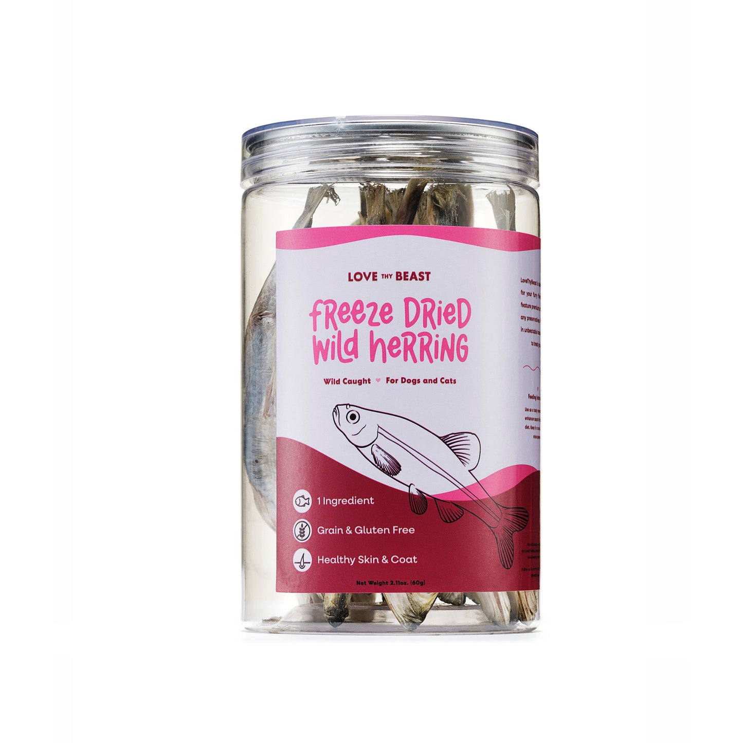 Freeze Dried Wild Herring Cat & Dog Treats