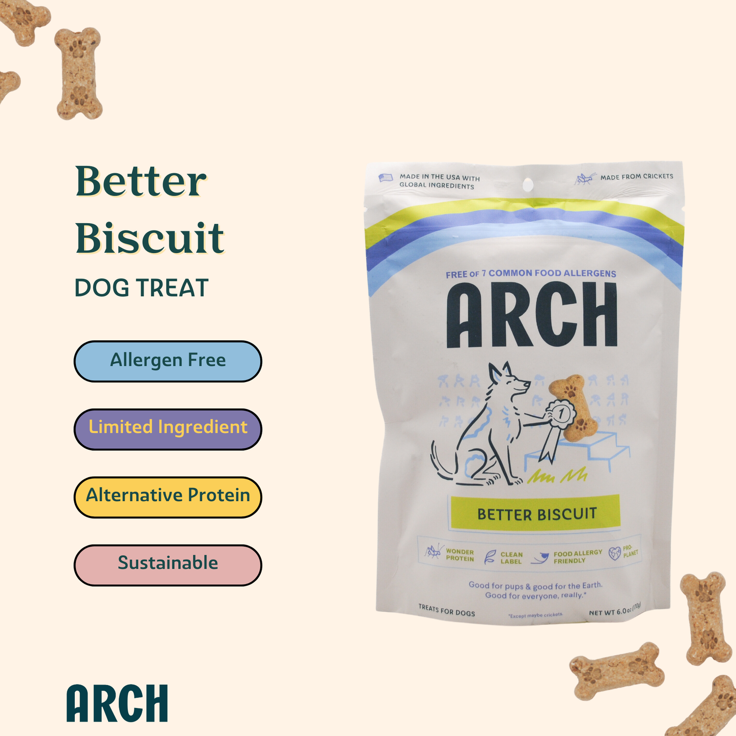 Better Biscuit Hypoallergenic Eco-Friendly Crunchy Dog Treat