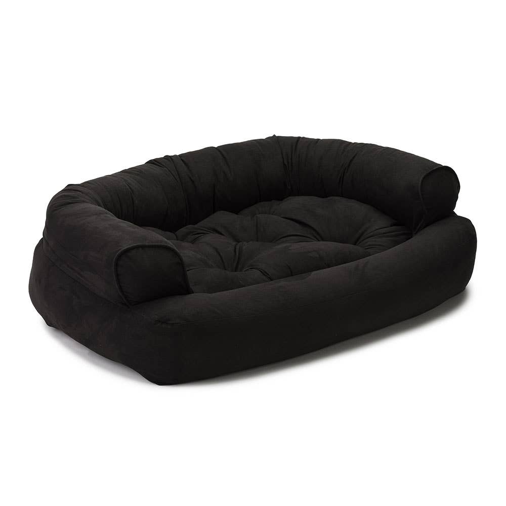 Overstuffed Luxury Dog Sofa: Camel / Large