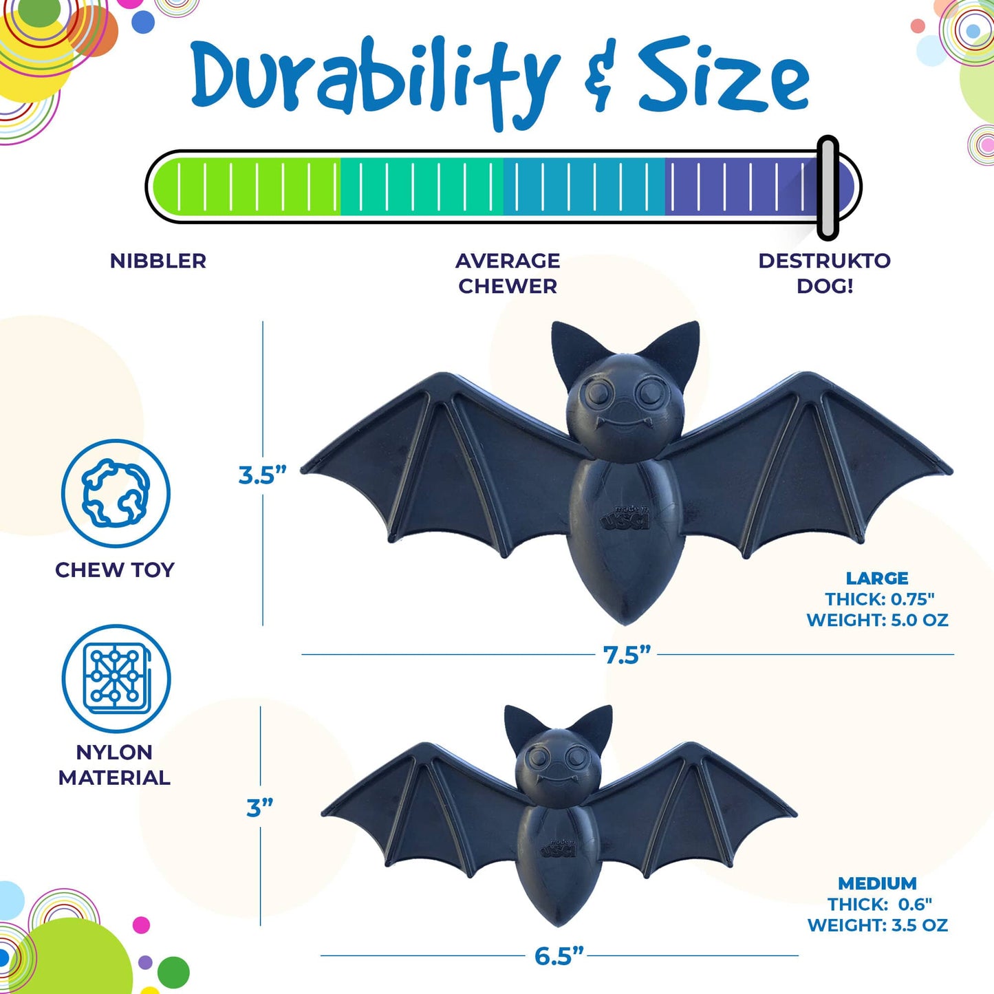 Nylon Bat Chew Toy