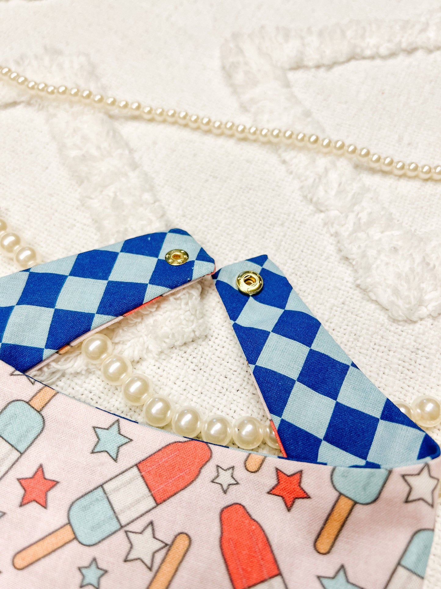 Popsicles Cotton Curved Neck Pet Bandana: L