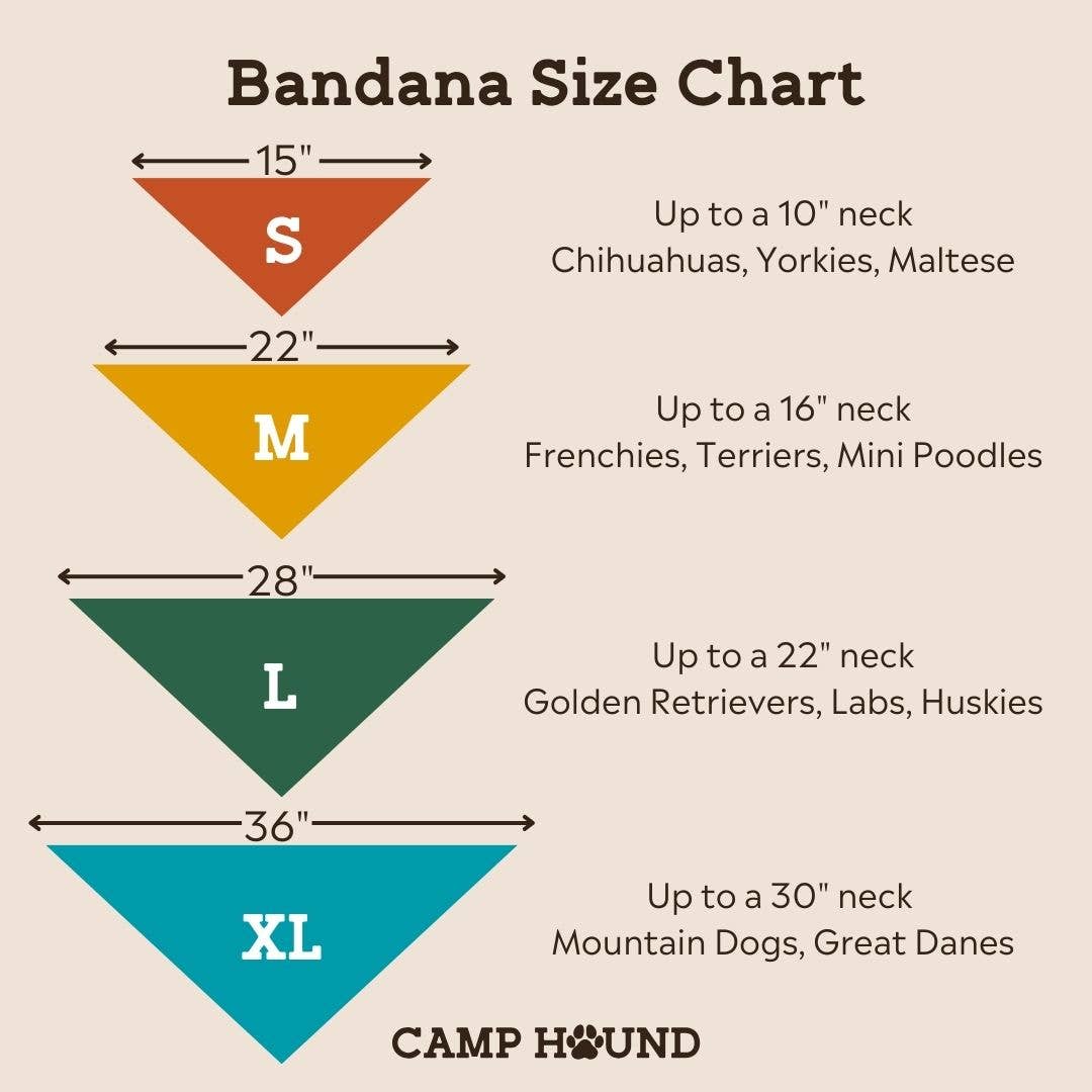 Bear Dog Bandana | Mountain Watercolor Outdoor Adventure: White / S