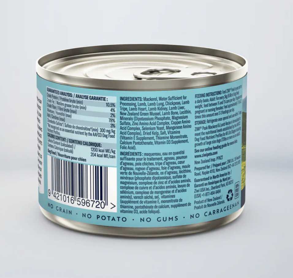 Ziwi Mackerel & Lamb Recipe - Wet Dog Food