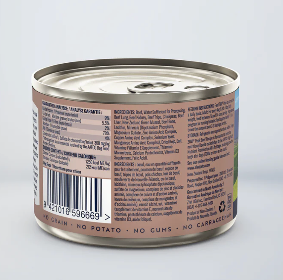 Ziwi Beef Recipe - Wet Dog Food
