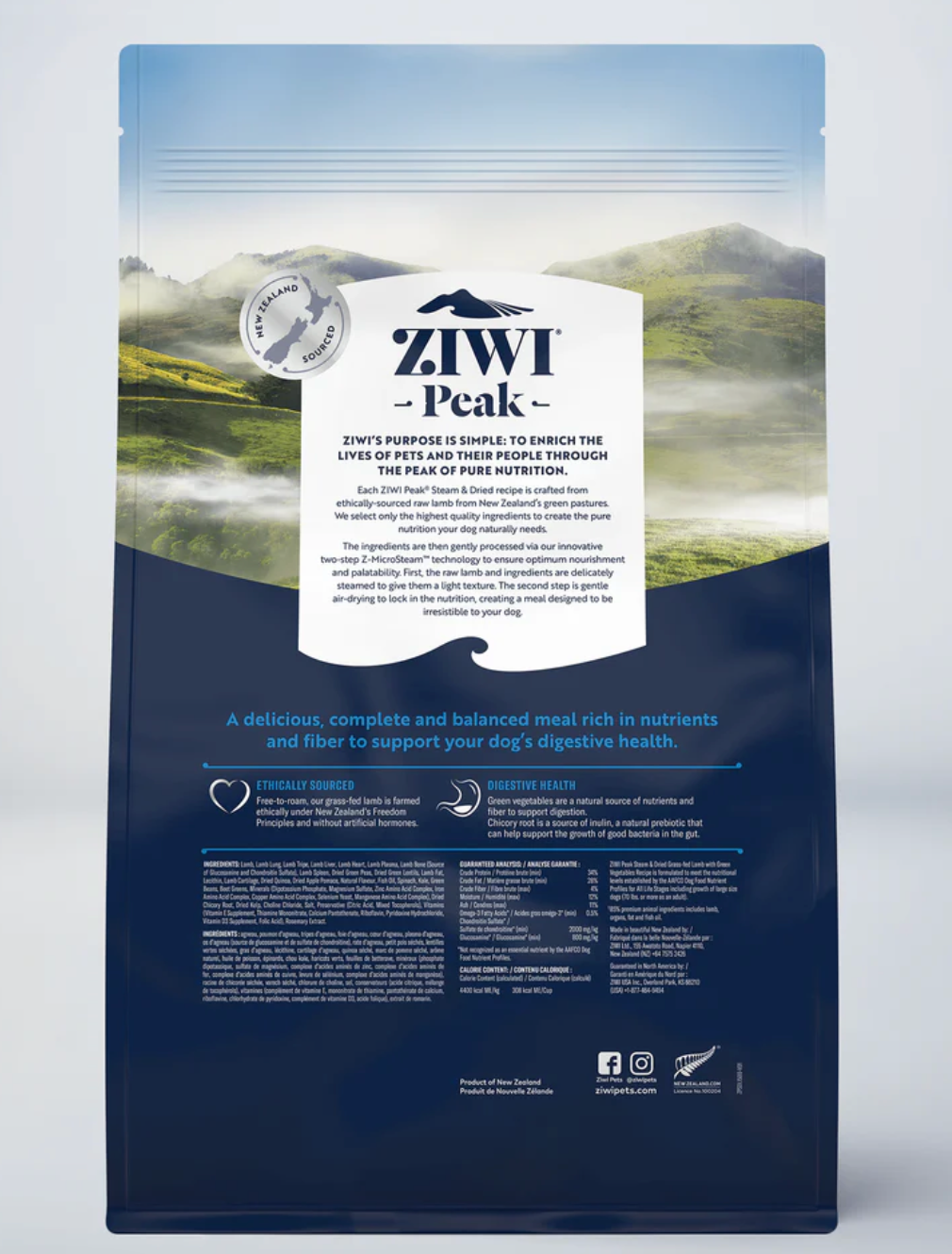 Ziwi Lamb with Green Vegetables Steam & Dried Dog Food