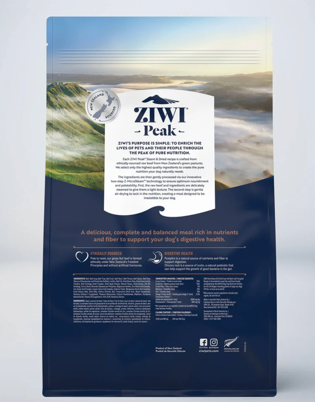 Ziwi Beef with Pumpkin Steam & Dried Dog Food