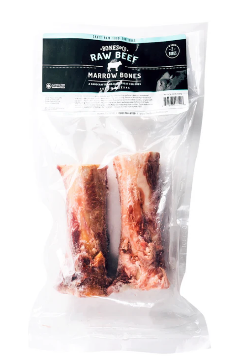 Bones & Co Raw Beef Marrow Bones 6″ Frozen 2/pk