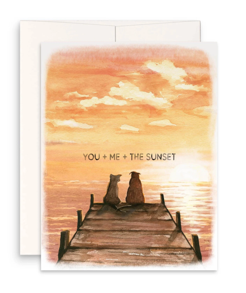 You + Me + The Sunset Couple Card