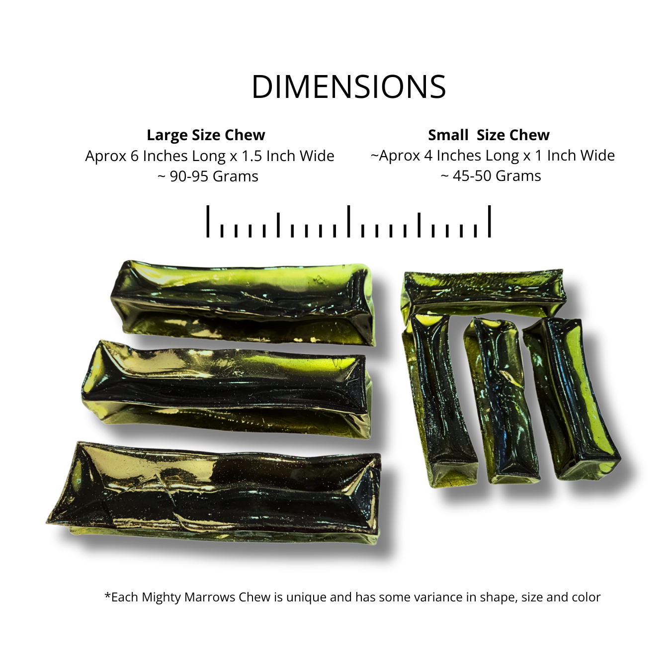Mighty Marrows Collagen Dental Chew - Spirulina Beef
