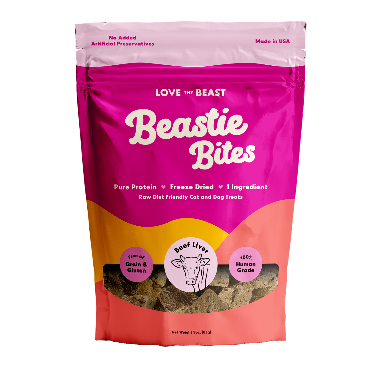 Freeze-Dried Beef Liver Dog & Cat Treat, 3-oz bag