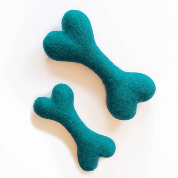 MB WOOLBONE Wool Dog Toy: Moss / L
