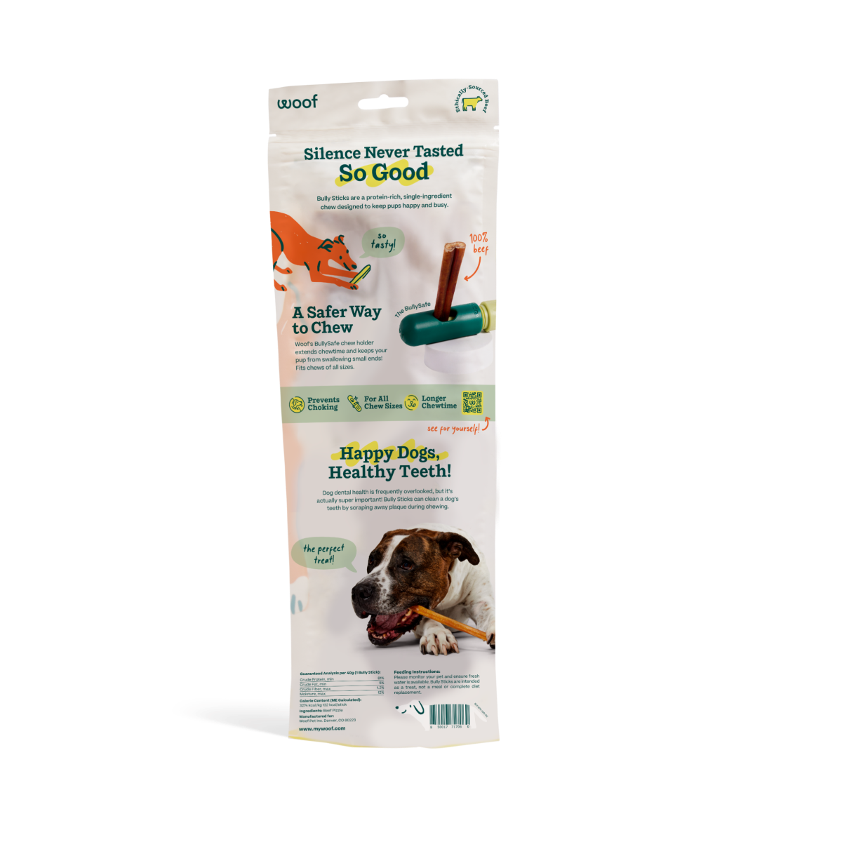 BullySafe Chews - BullySticks: Beef / 12-inch 5 pack