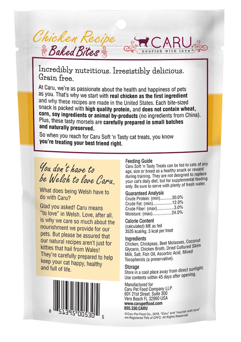 Caru Soft 'n Tasty Chicken Recipe Bites for Cats