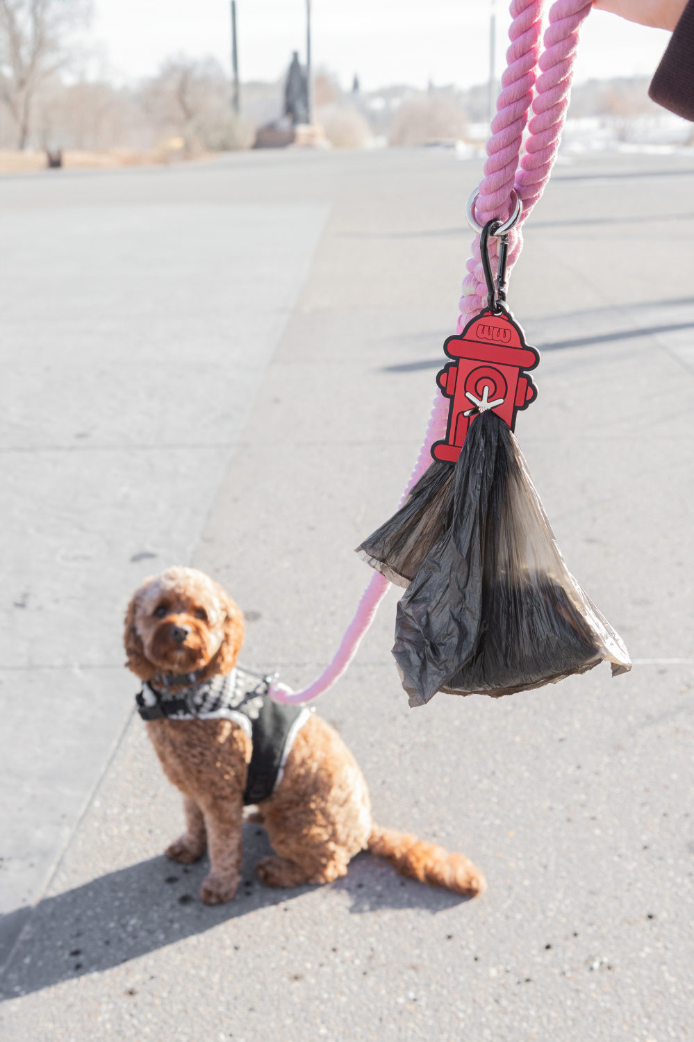Fire Hydrant Poopy Loop® Used Dog Waste Bag Holder