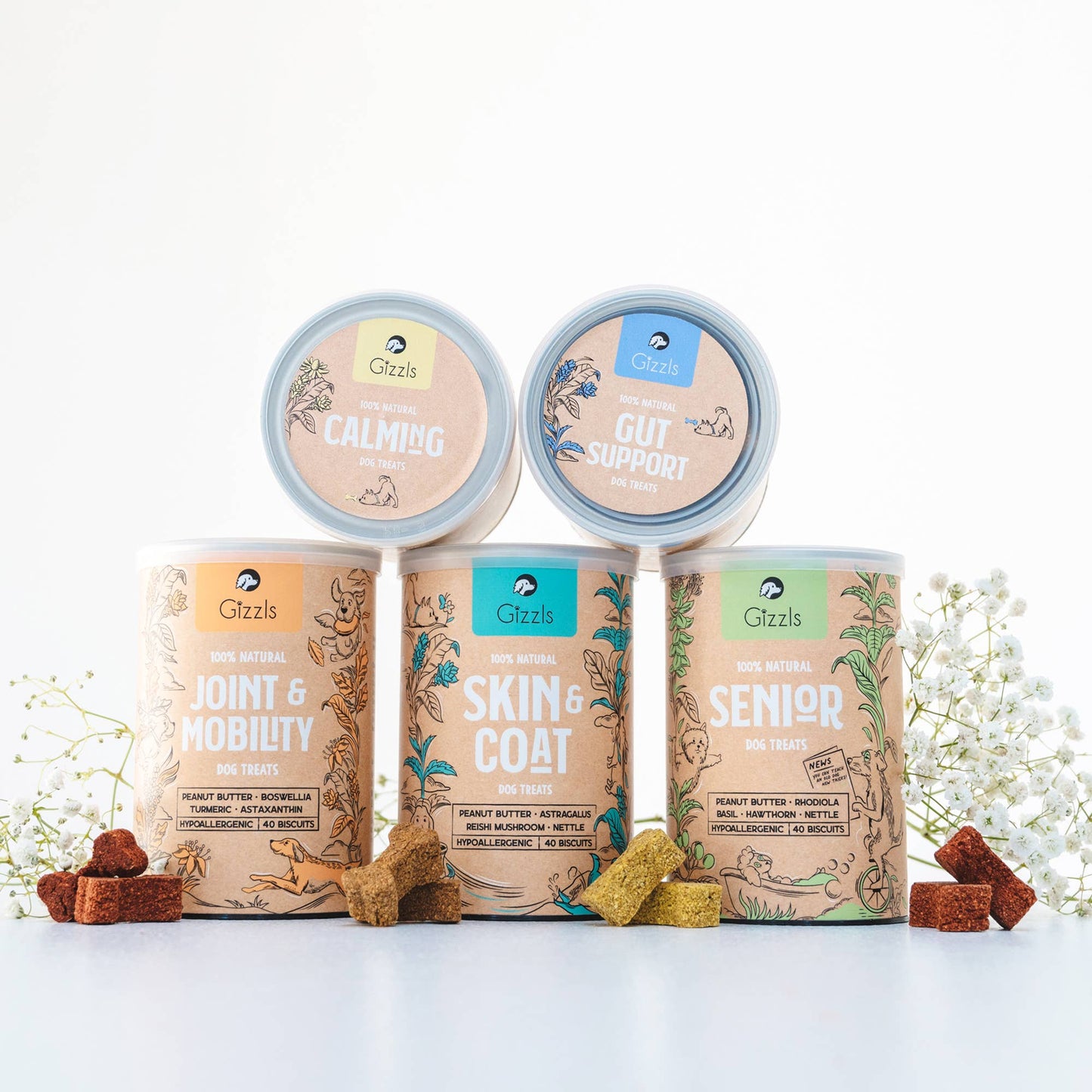 Gizzls 100% Natural Dog Treats for Seniors