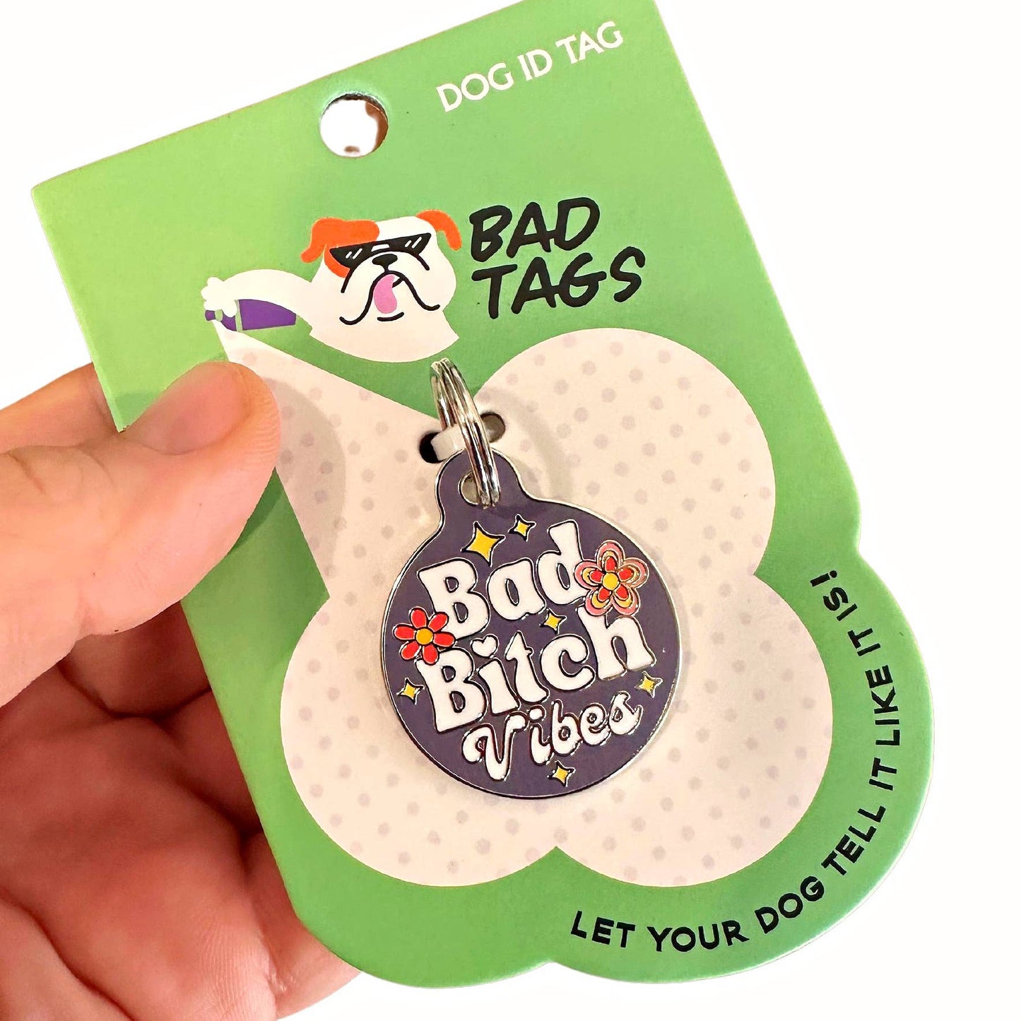 Bad Bitch Vibes Purple Tag