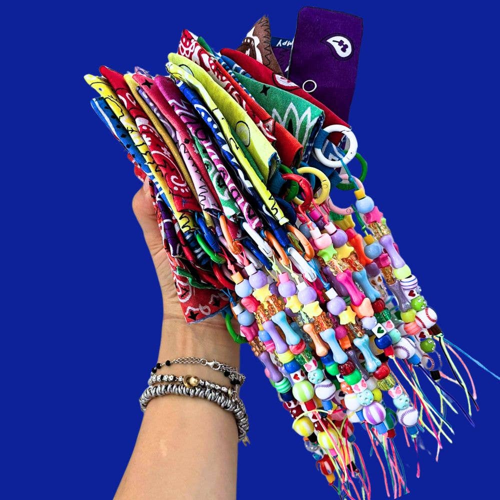 Recycled Cotton Dog Poop Bag Holder – 90s Bandana Style