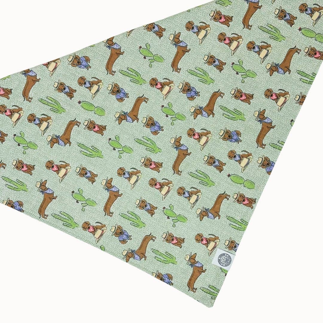 Bandit Dog Bandana | Cowboy Western Boho Pet Accessory: Gray / S