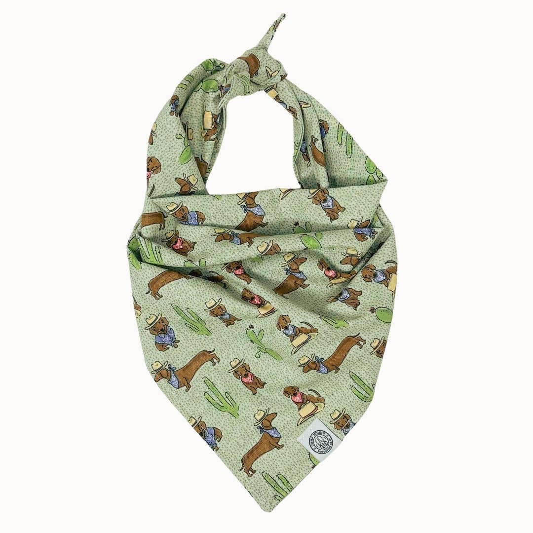 Bandit Dog Bandana | Cowboy Western Boho Pet Accessory: Gray / S