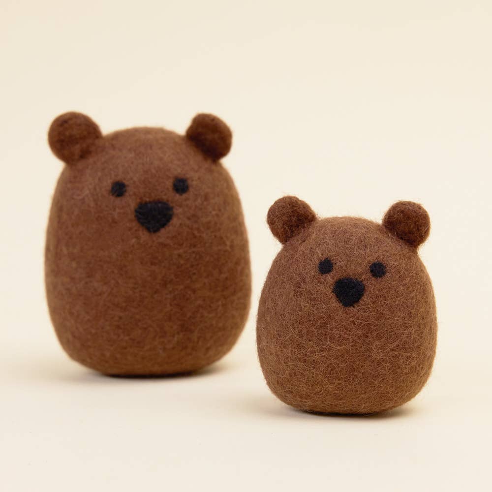 WOOL BROWN BEAR: Large