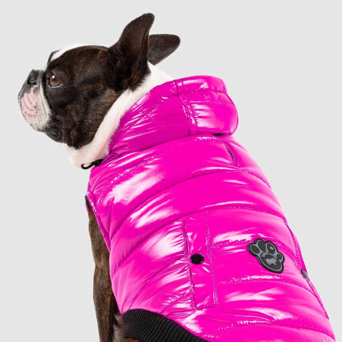 Shiny Puffer Vest- Dog Coat: Iridescent / 16