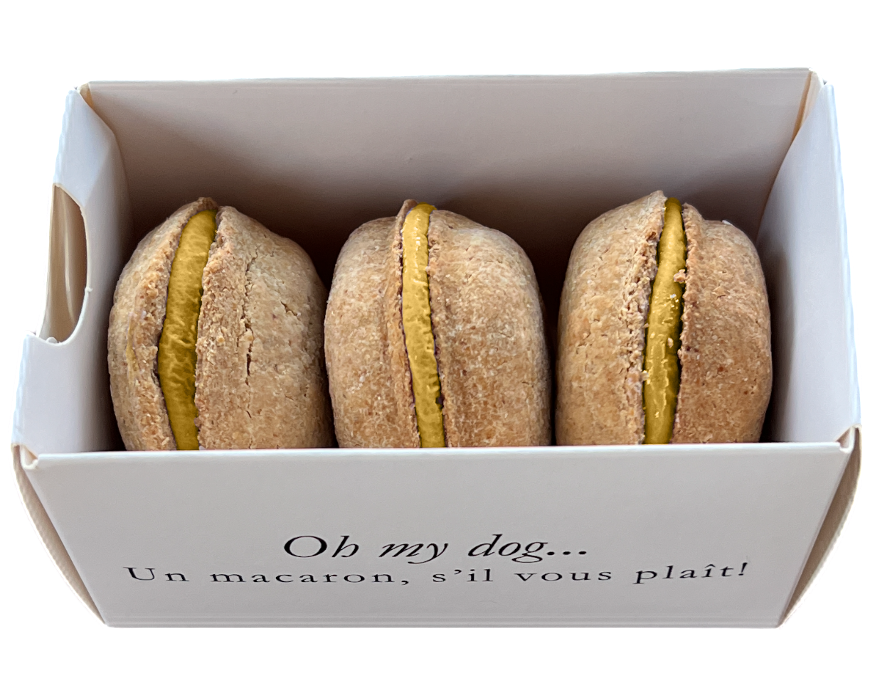 Bonne et Filou Dog Macarons | Strawberry (3 count)