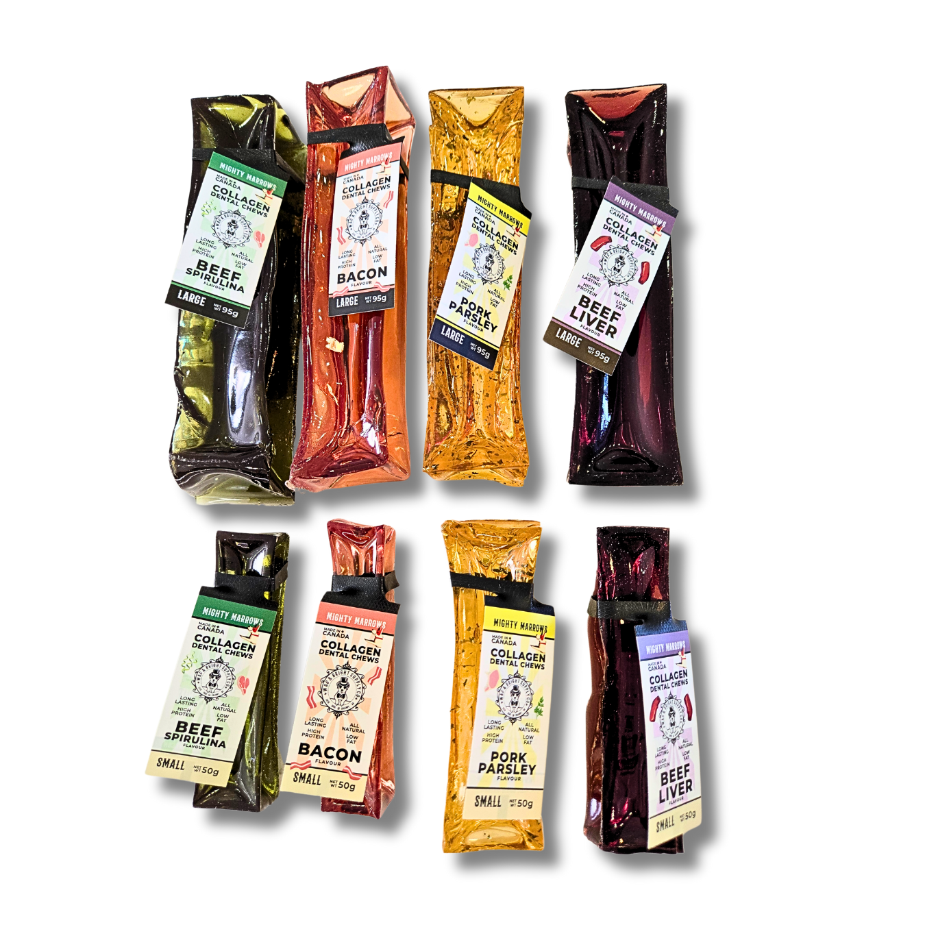 Mighty Marrows Collagen Dental Chew - Spirulina Beef